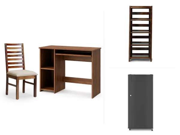 Rio Complete Study Essentials ? Alexa Chair, Hugo Bookshelf & Fridge